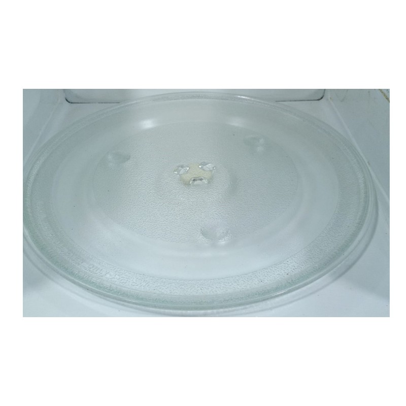 Plato Para Microondas De Cristal 31.5 Cm Diametro Trebol